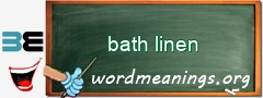 WordMeaning blackboard for bath linen